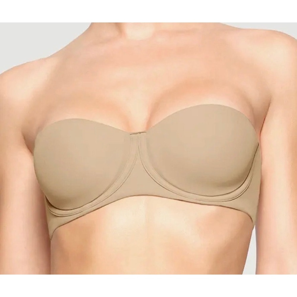 SKIMS NWT Fits‎ Everybody Strapless Bra - Clay - 34DDD